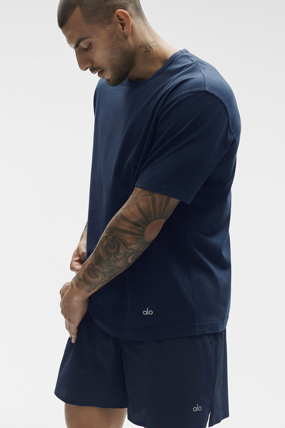 Essential Short Sleeve Street Tee - Navy - Image 3