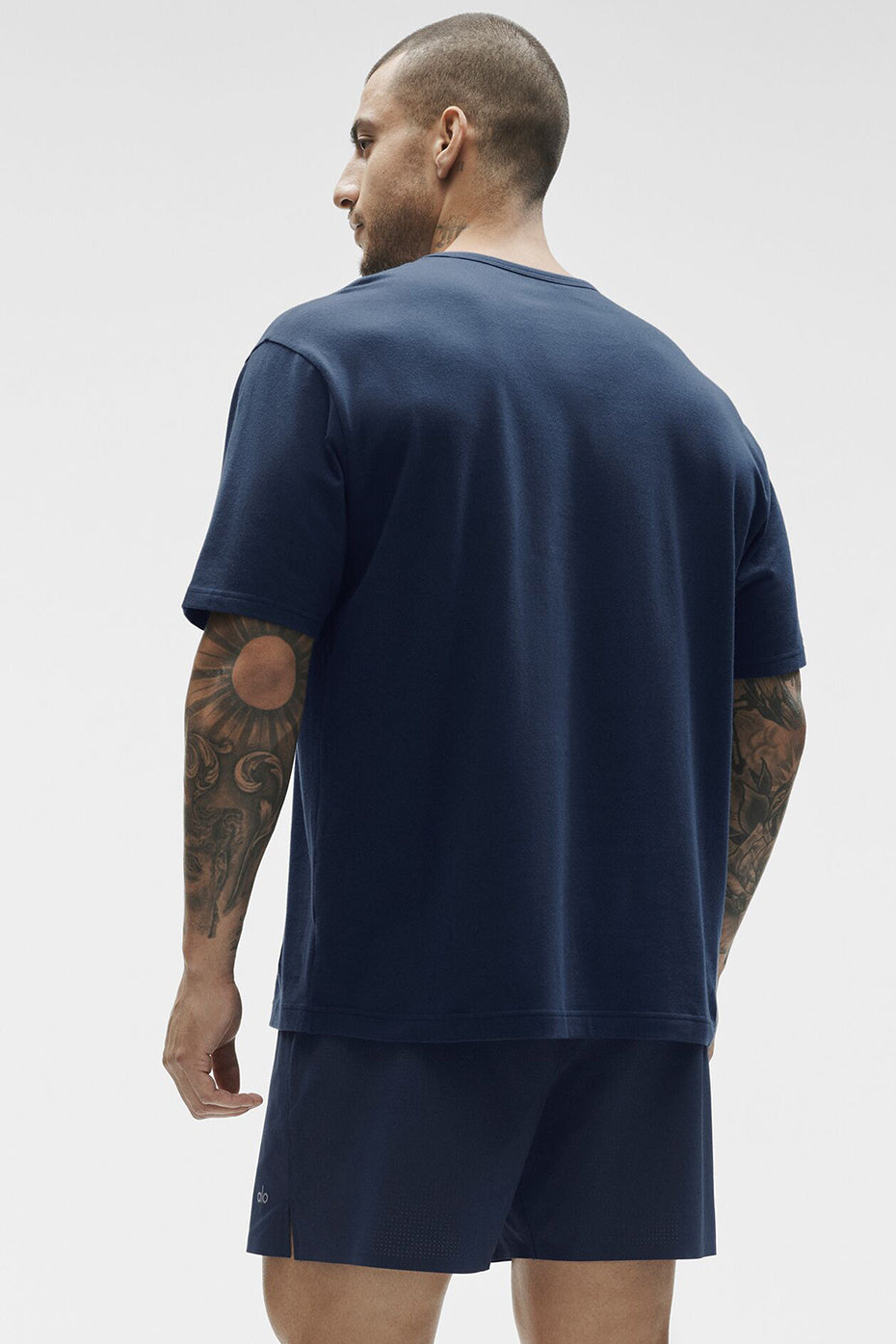 Essential Short Sleeve Street Tee - Navy - Image 4