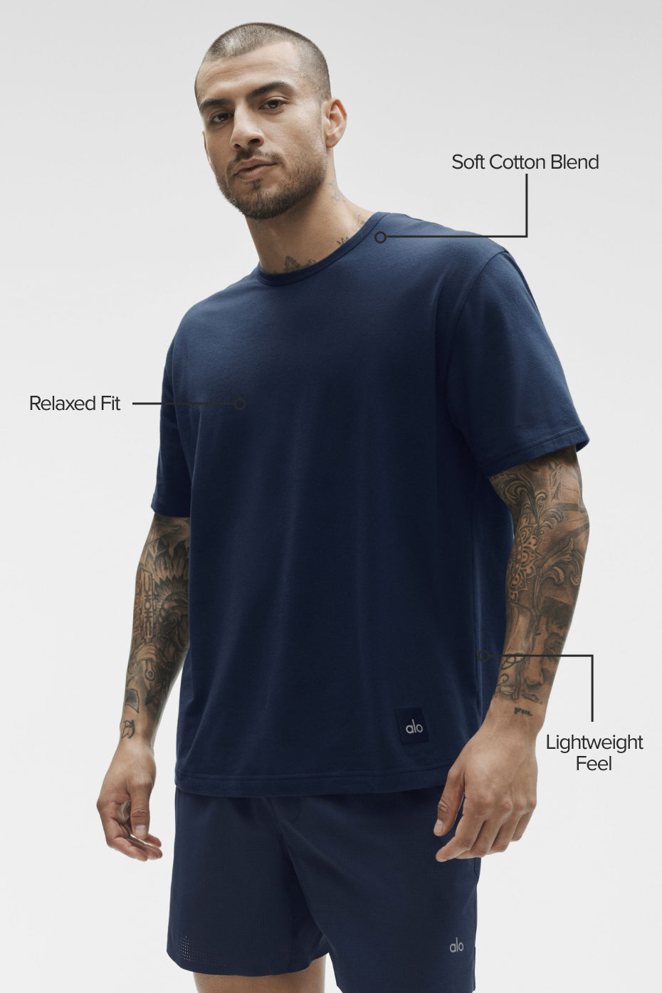 Essential Short Sleeve Street Tee - Navy - Image 2