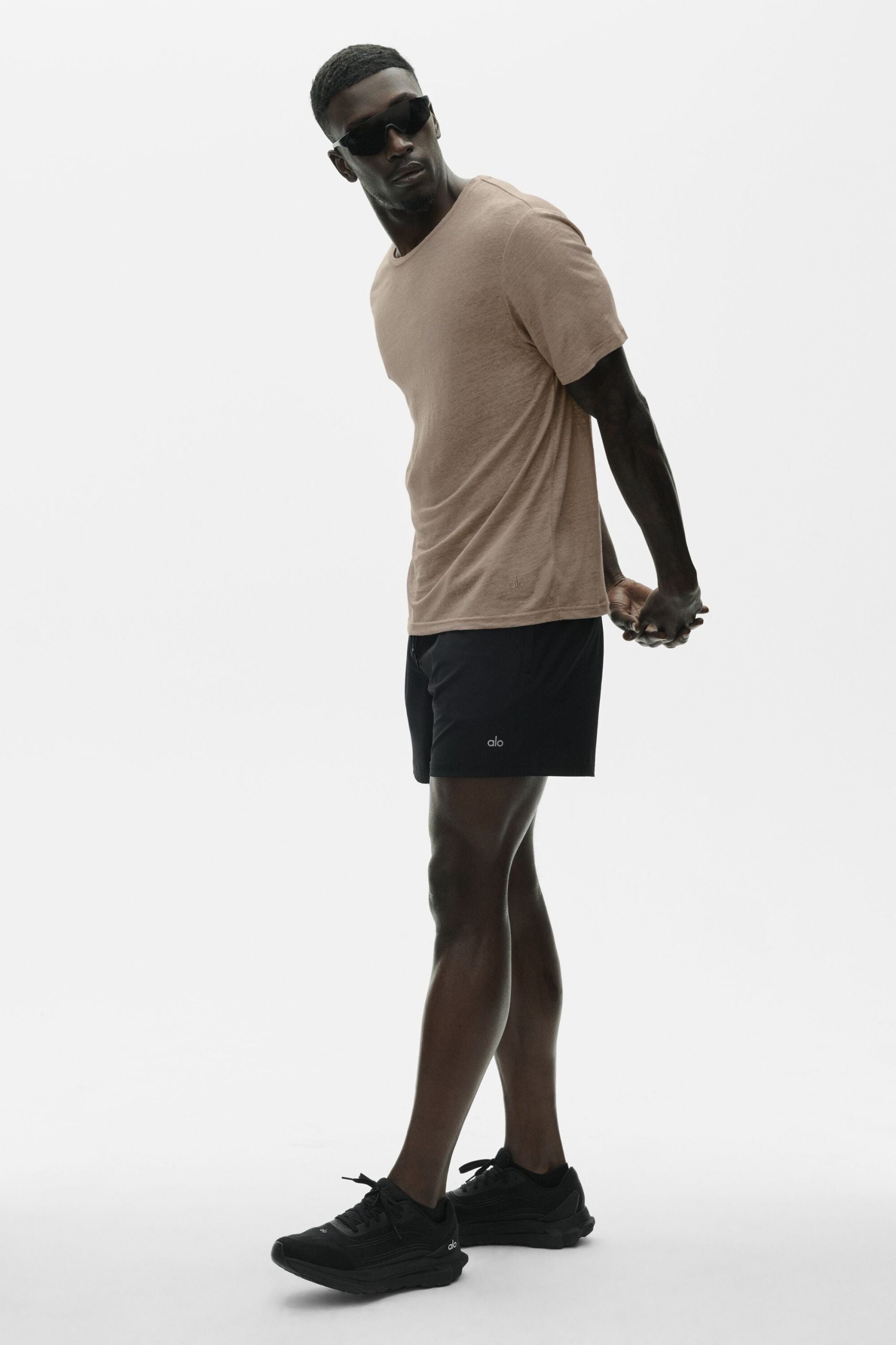 Linen Jersey Coastal Short Sleeve Tee - Gravel - Image 5
