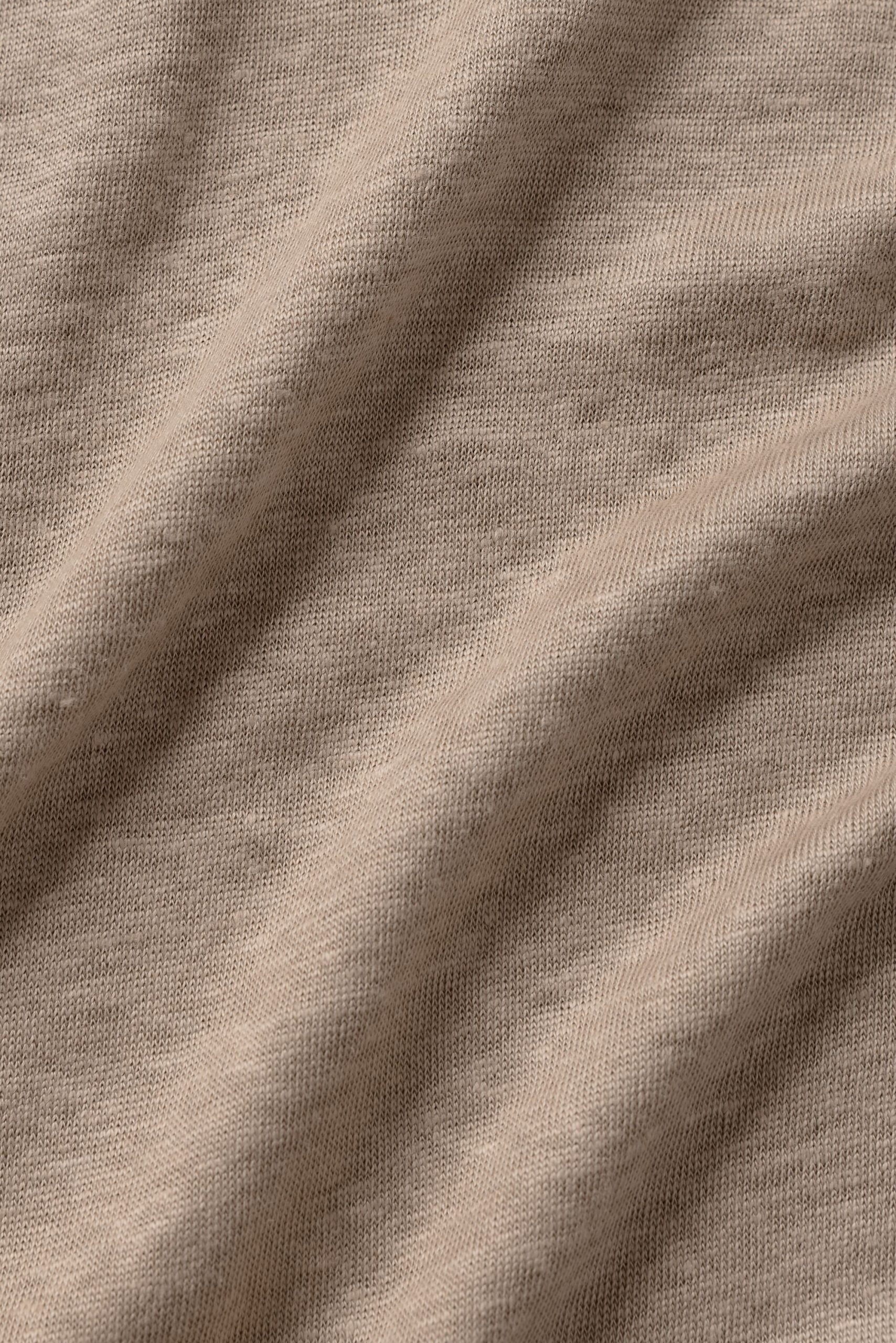 Linen Jersey Coastal Short Sleeve Tee - Gravel - Image 6