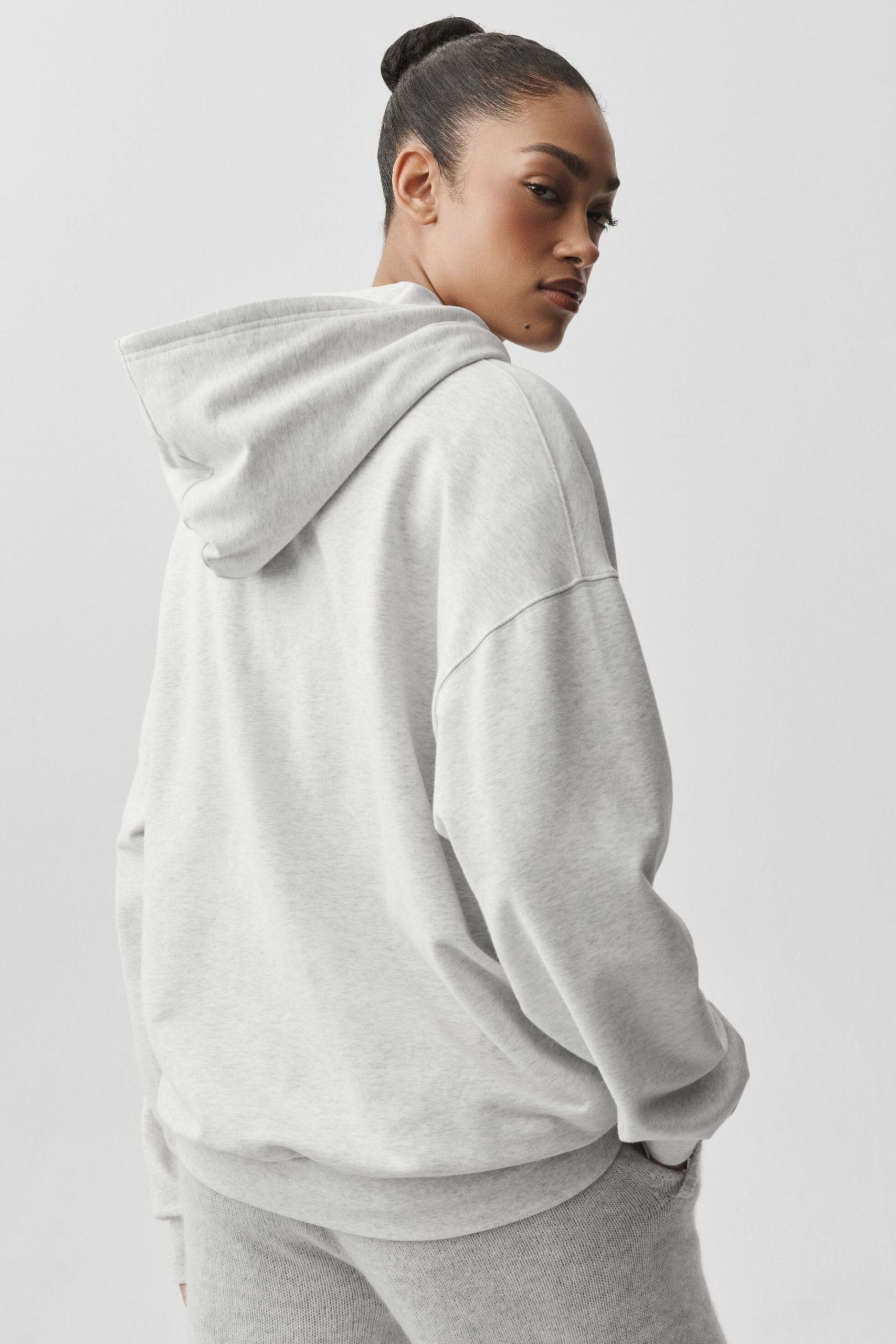 Double Take Hoodie - White Heather - Image 3