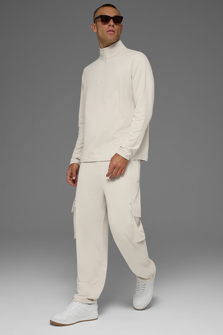 Double Take Long Sleeve 1/4 Zip - Bone - Image 6