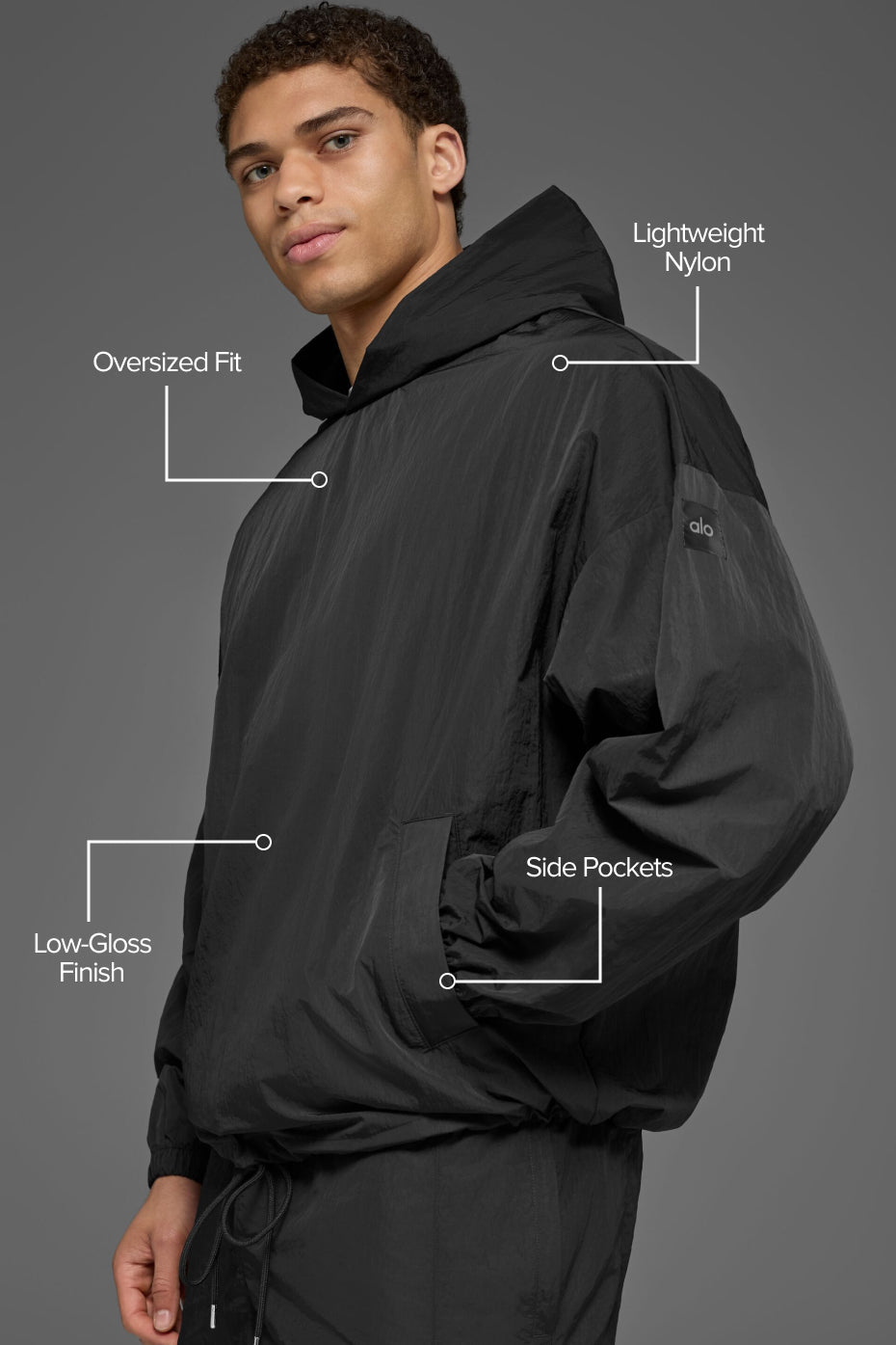 Axis Hooded Pullover - Black - Image 2