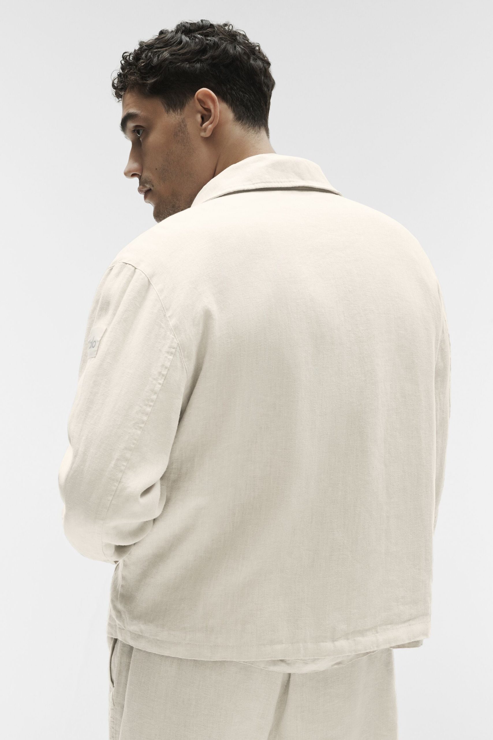 Linen Days Full Zip Jacket - Bone - Image 3