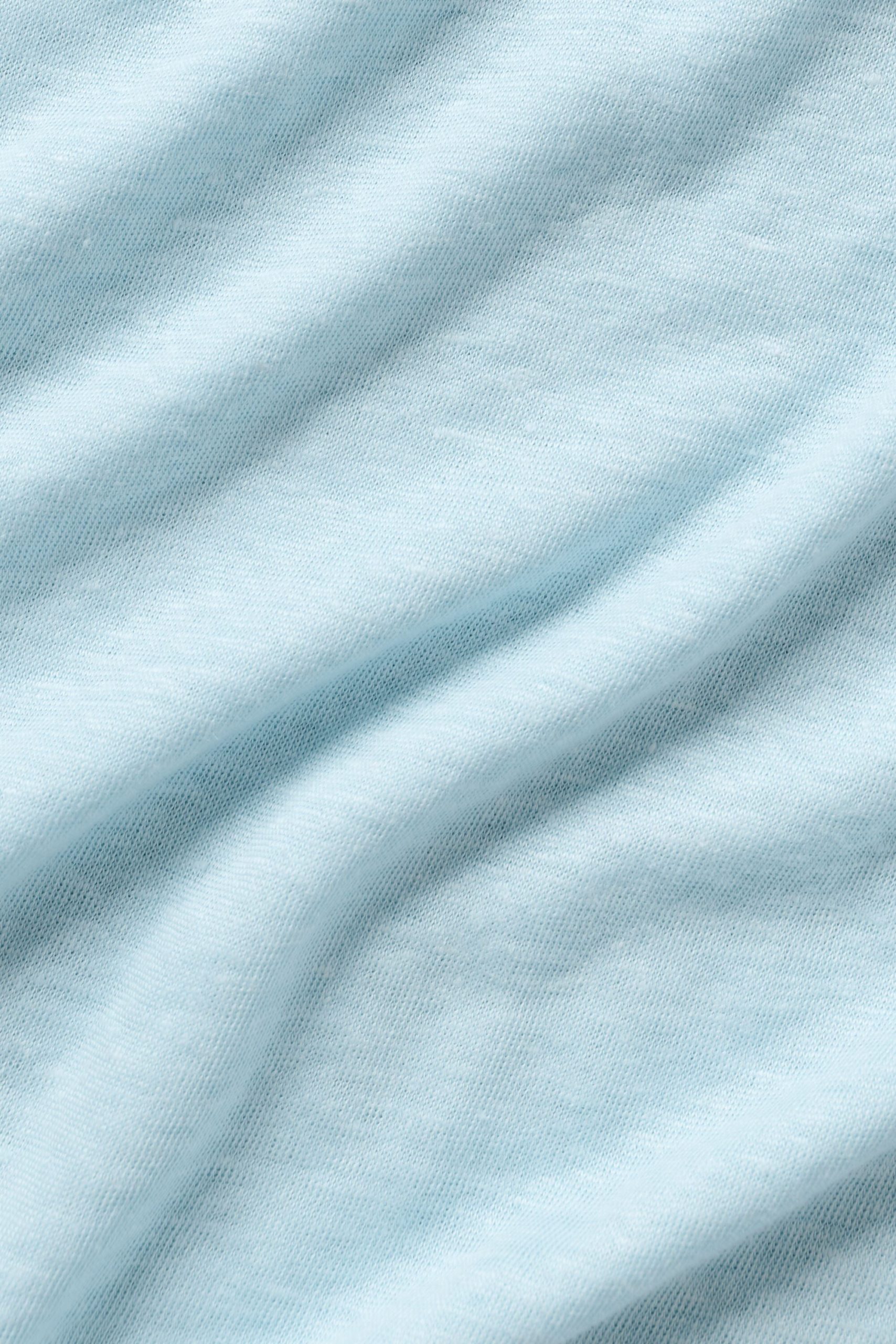 Linen Jersey Coastal Long Sleeve Pullover - Seaside Blue - Image 6
