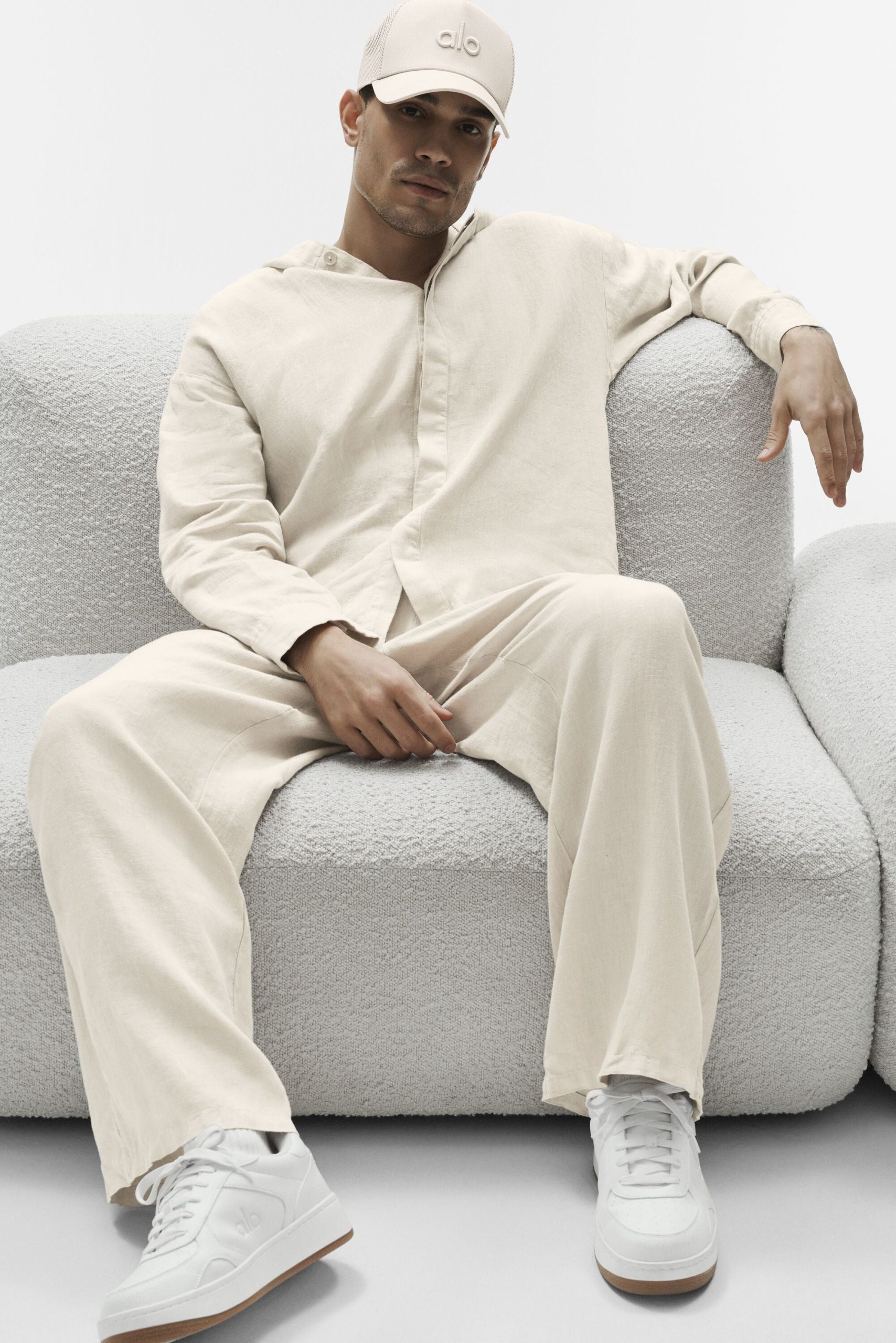 Linen Days Straight Leg Pant - Bone - Image 6