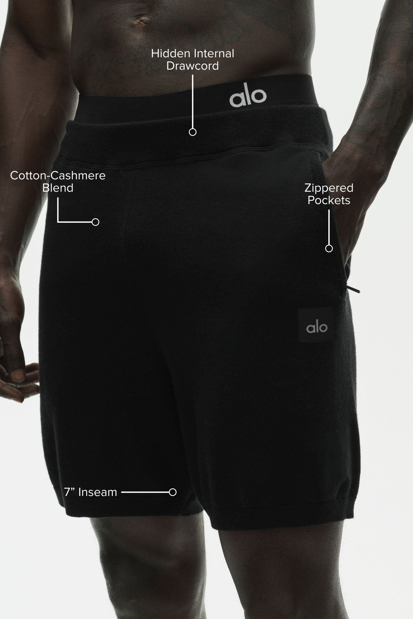 7 Cotton Cashmere Ever Soft Short - Black - Image 2