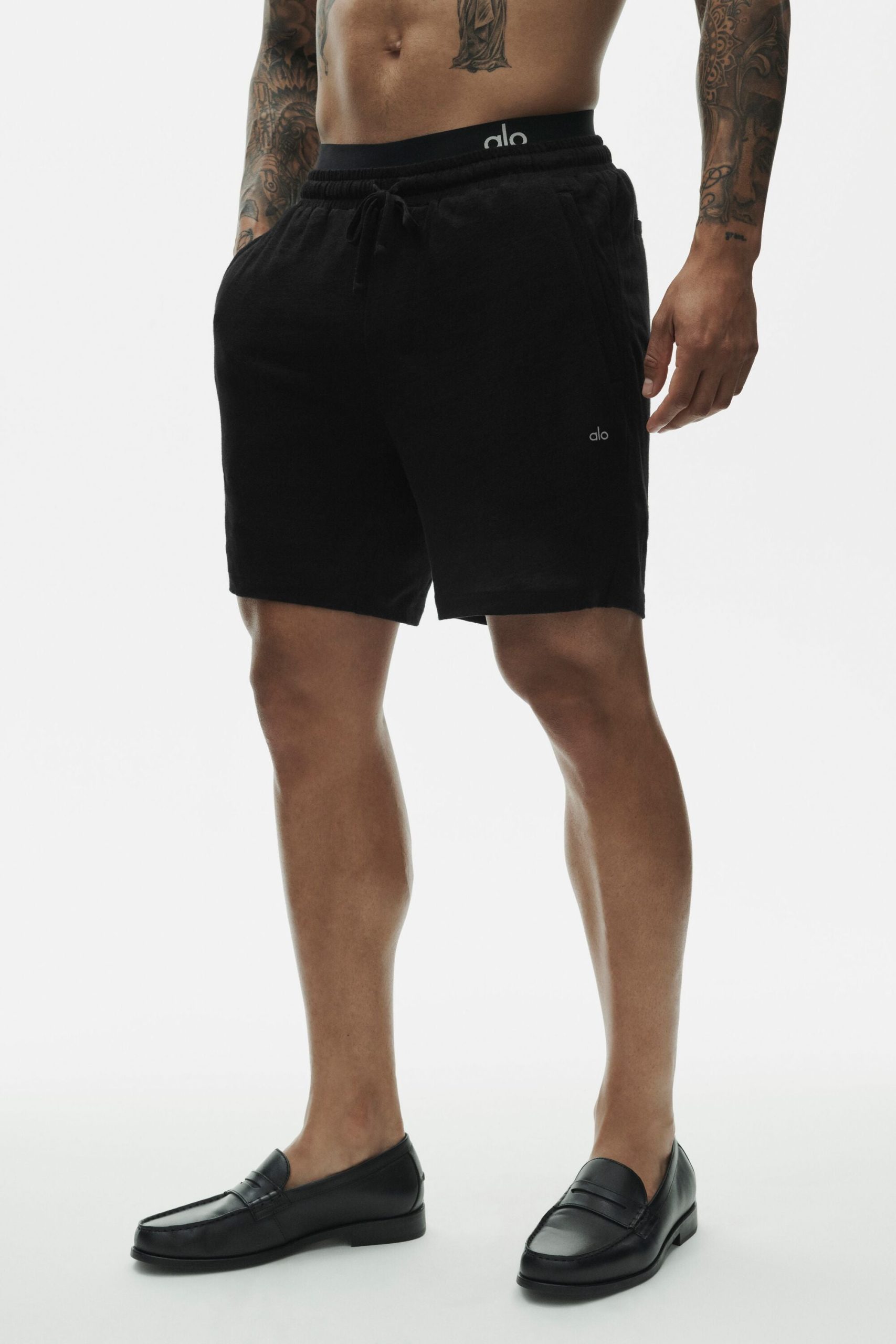 7 Linen Jersey Coastal Short - Black - Image 3