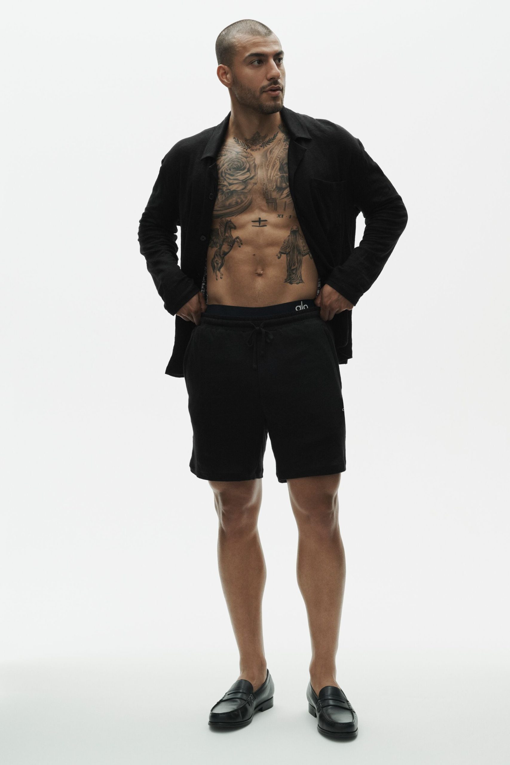 7 Linen Jersey Coastal Short - Black - Image 5