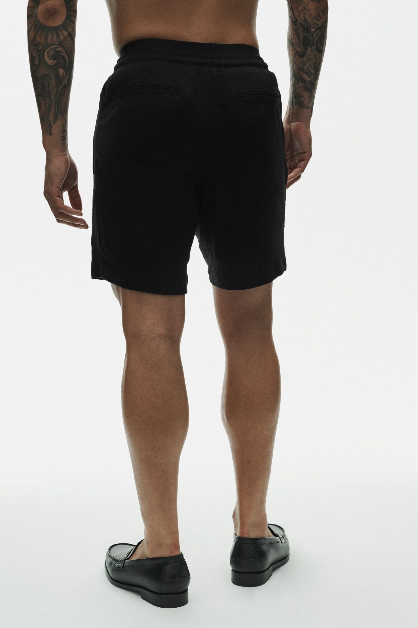 7 Linen Jersey Coastal Short - Black - Image 4