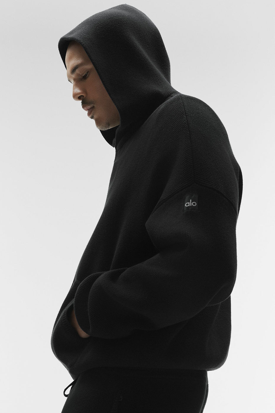 Scholar Hooded Sweater - Black - Image 3