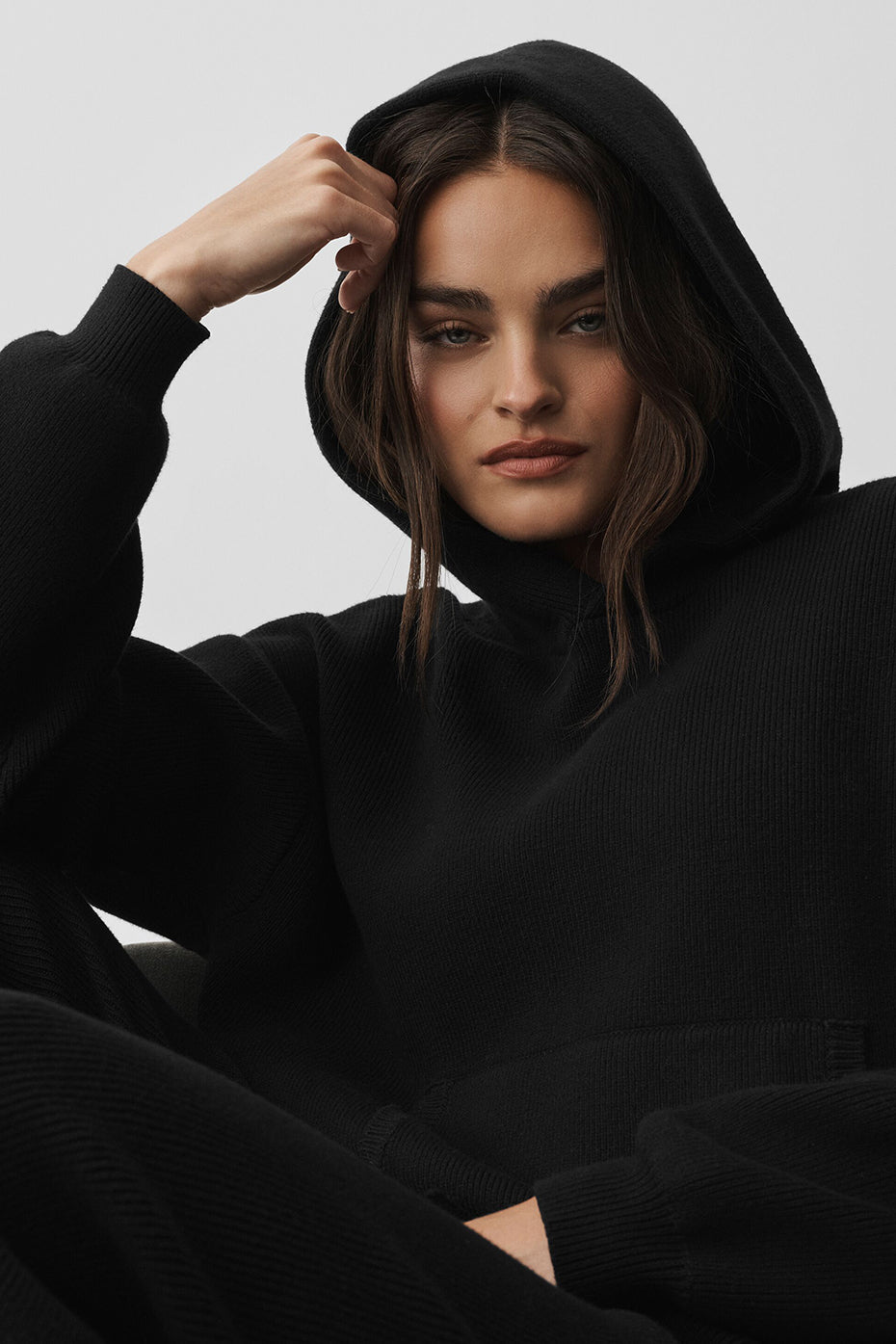 Scholar Hooded Sweater - Black - Image 3