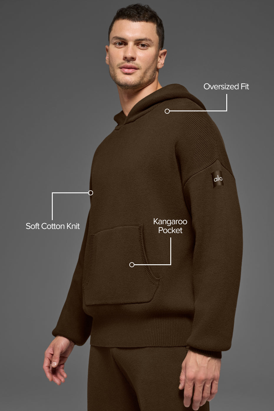 Scholar Hooded Sweater - Espresso - Image 2