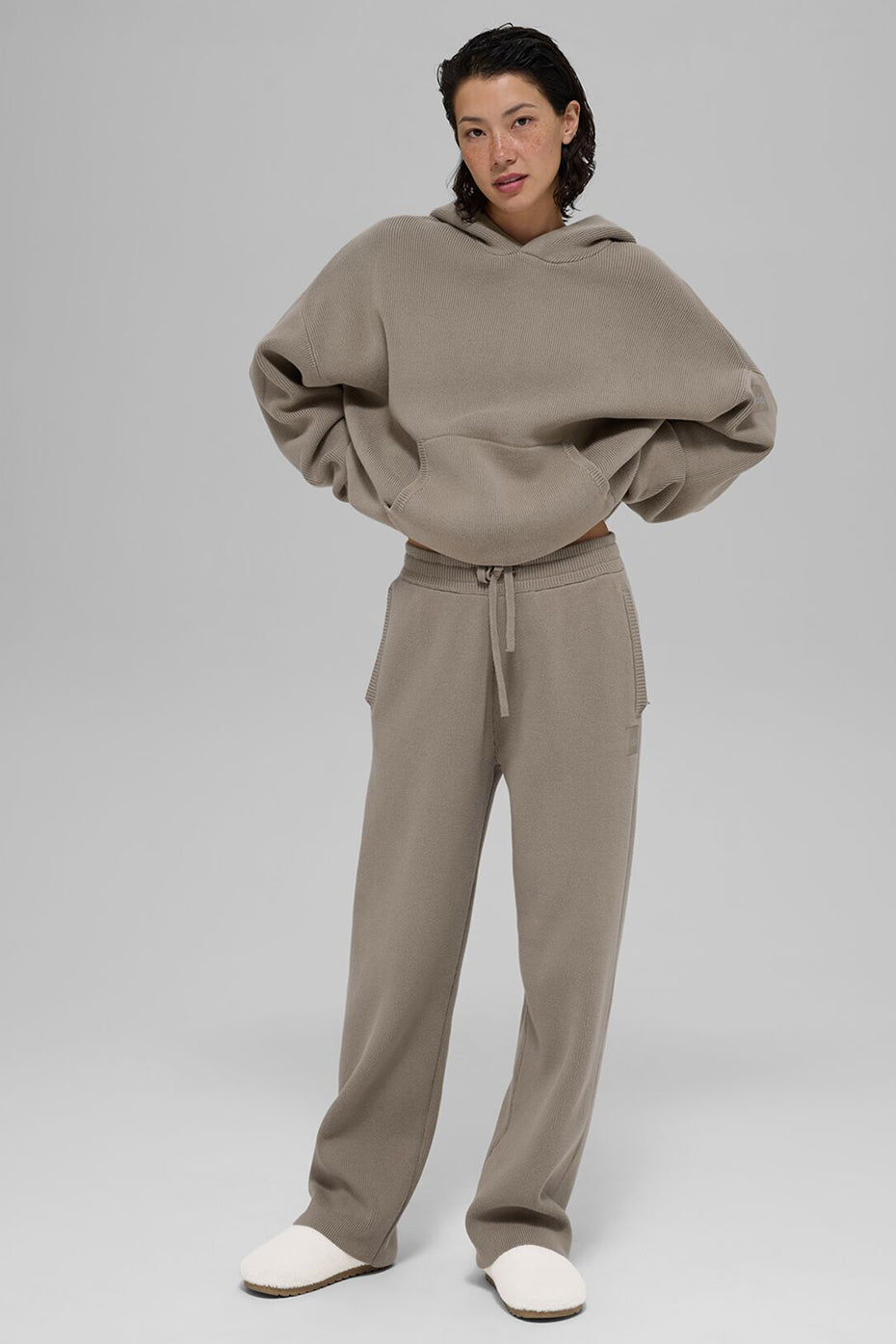 Scholar Hooded Sweater - Light Cocoa - Image 3