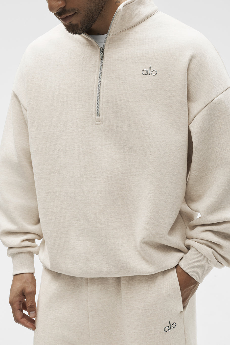 Accolade 1/4 Zip Pullover - Oatmeal Heather - Image 4
