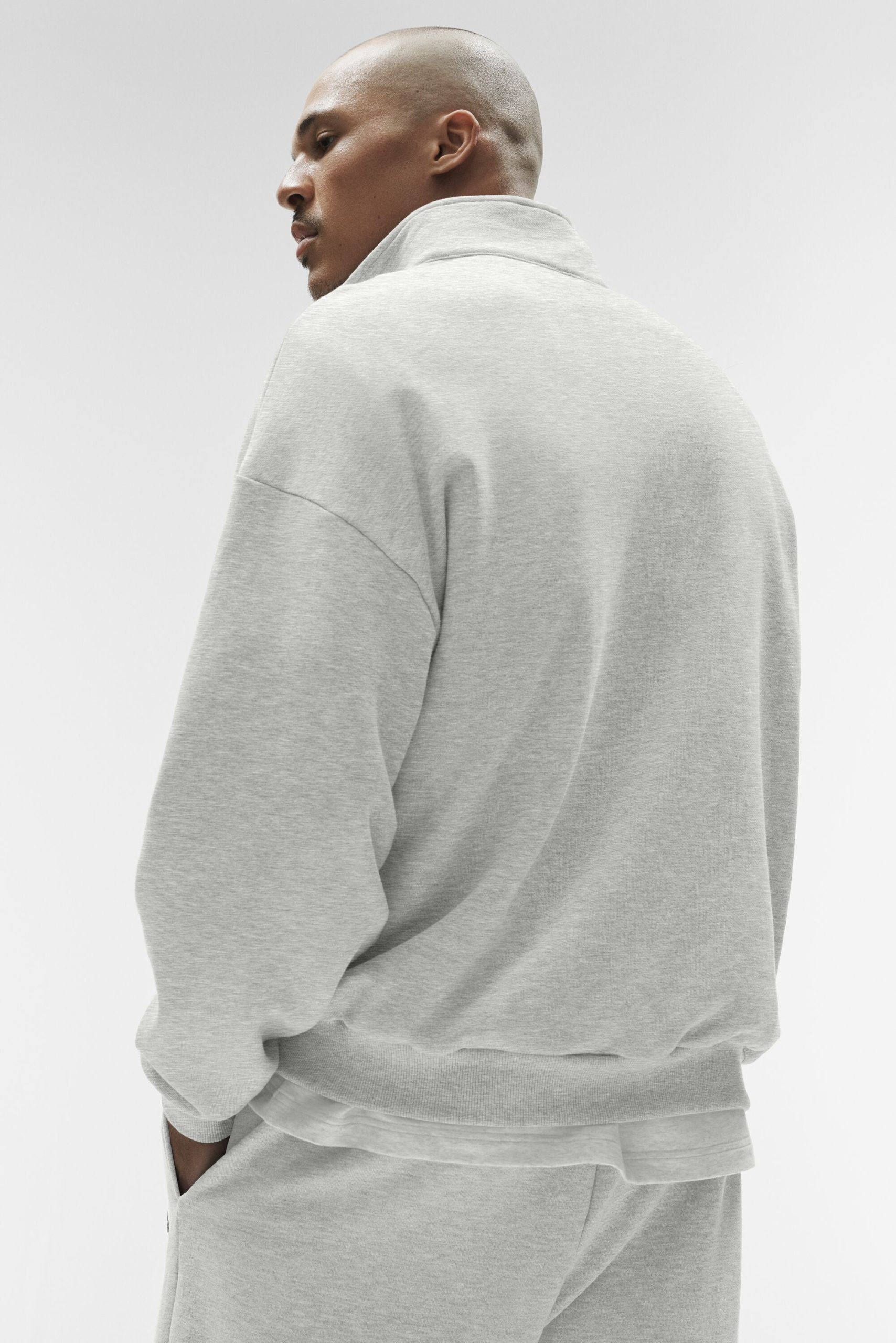 Accolade 1/4 Zip Pullover - White Heather - Image 2