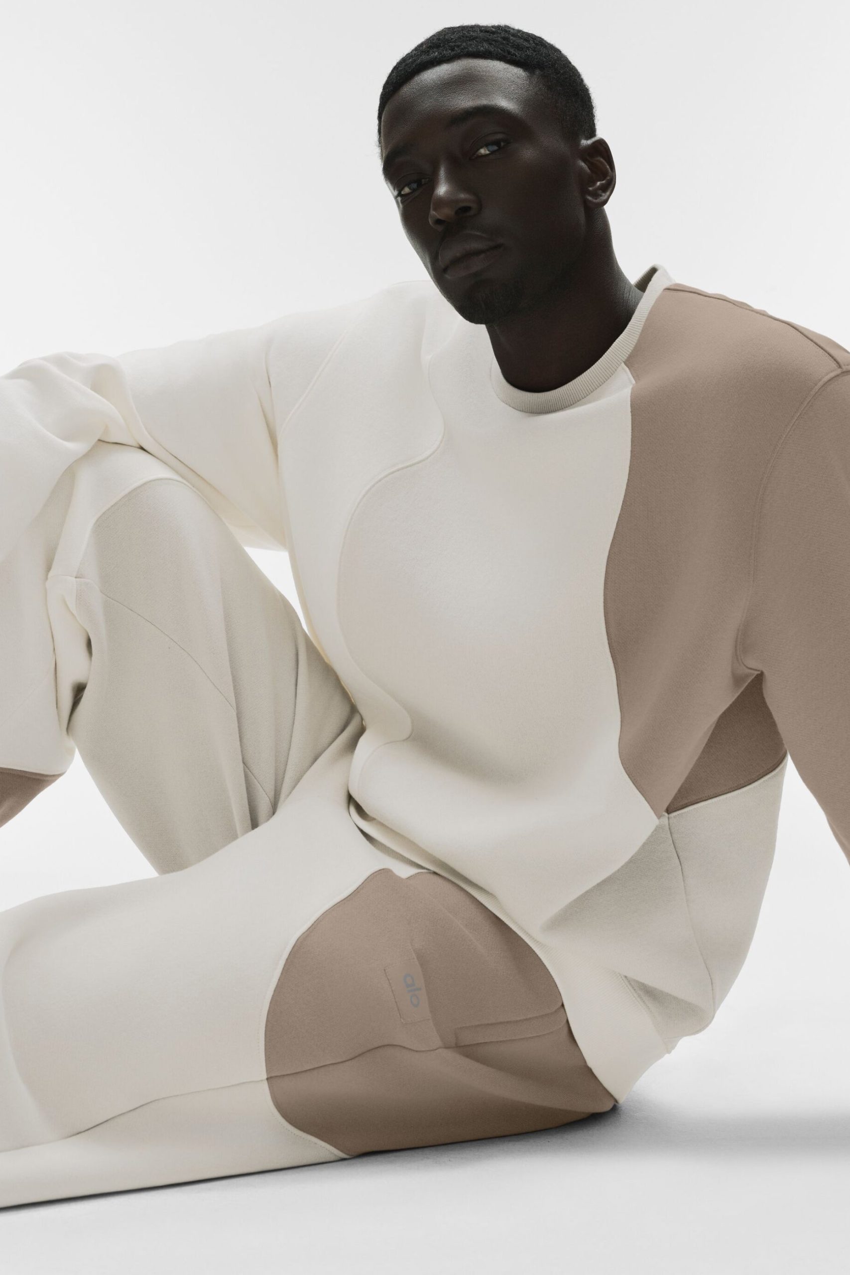 Make Waves Crew Neck Pullover - Ivory/Bone/Gravel - Image 4