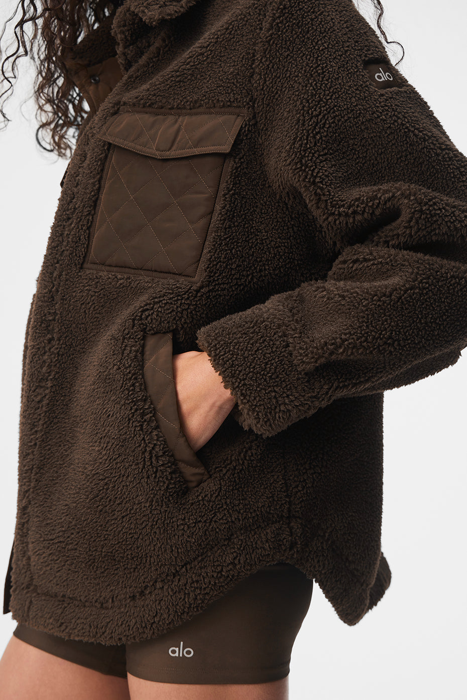 Sherpa Edge Shacket - Espresso - Image 3