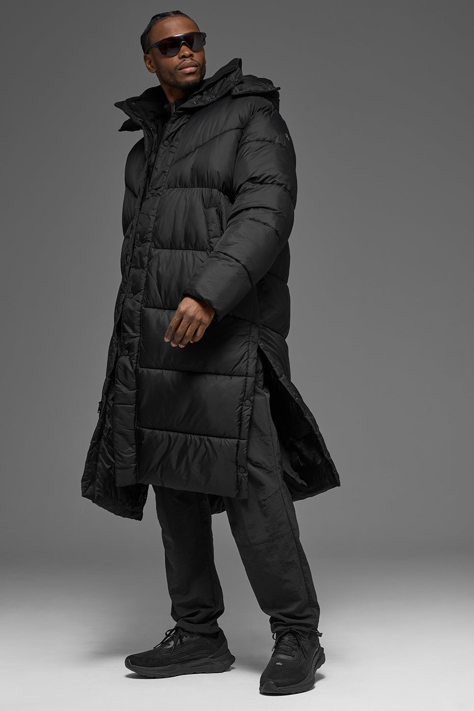 Gold Rush Puffer Trench - Black - Image 5