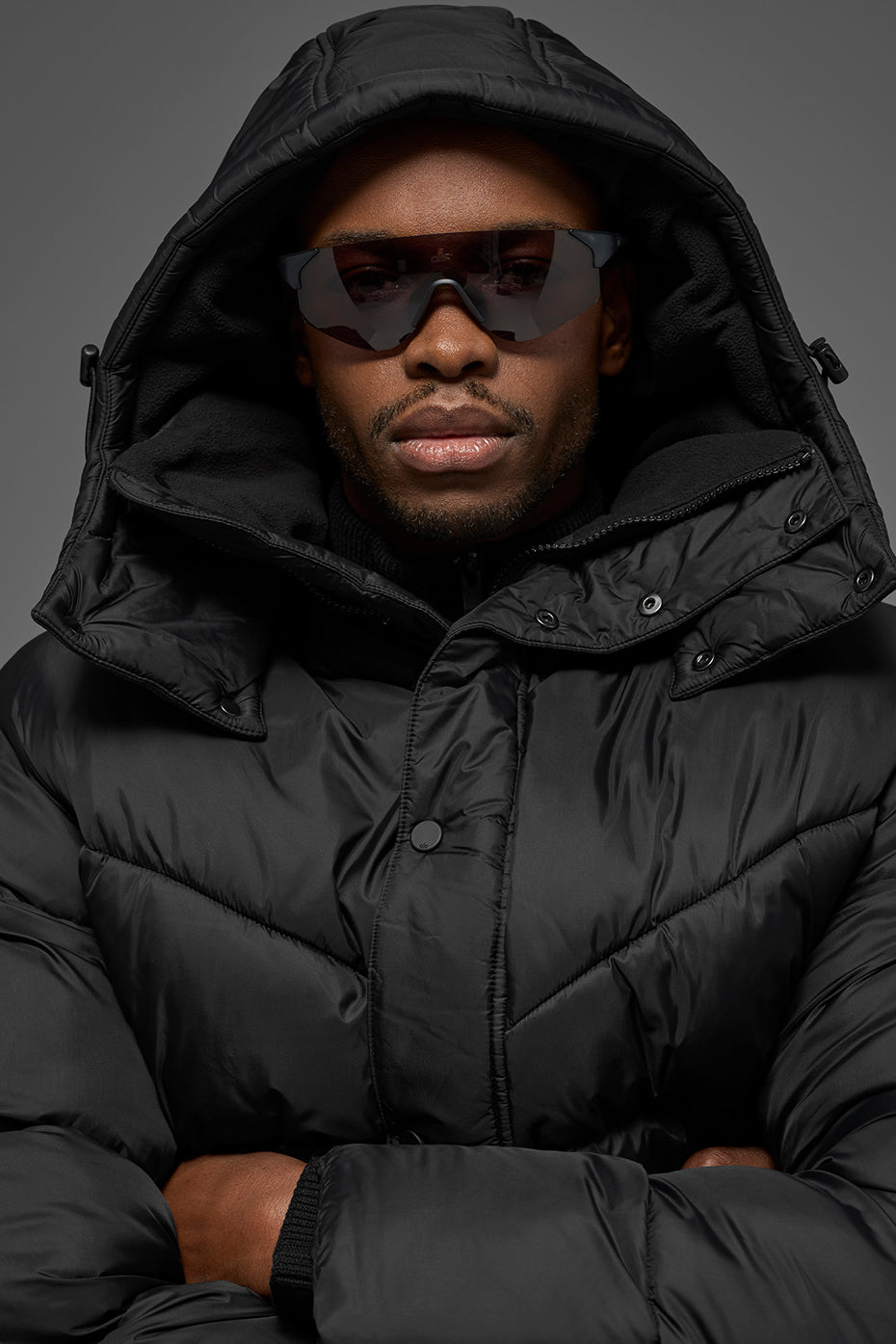 Gold Rush Puffer Trench - Black - Image 3