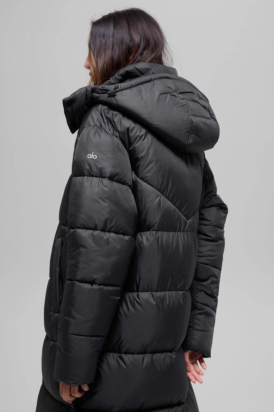 Gold Rush Puffer Trench - Black - Image 3