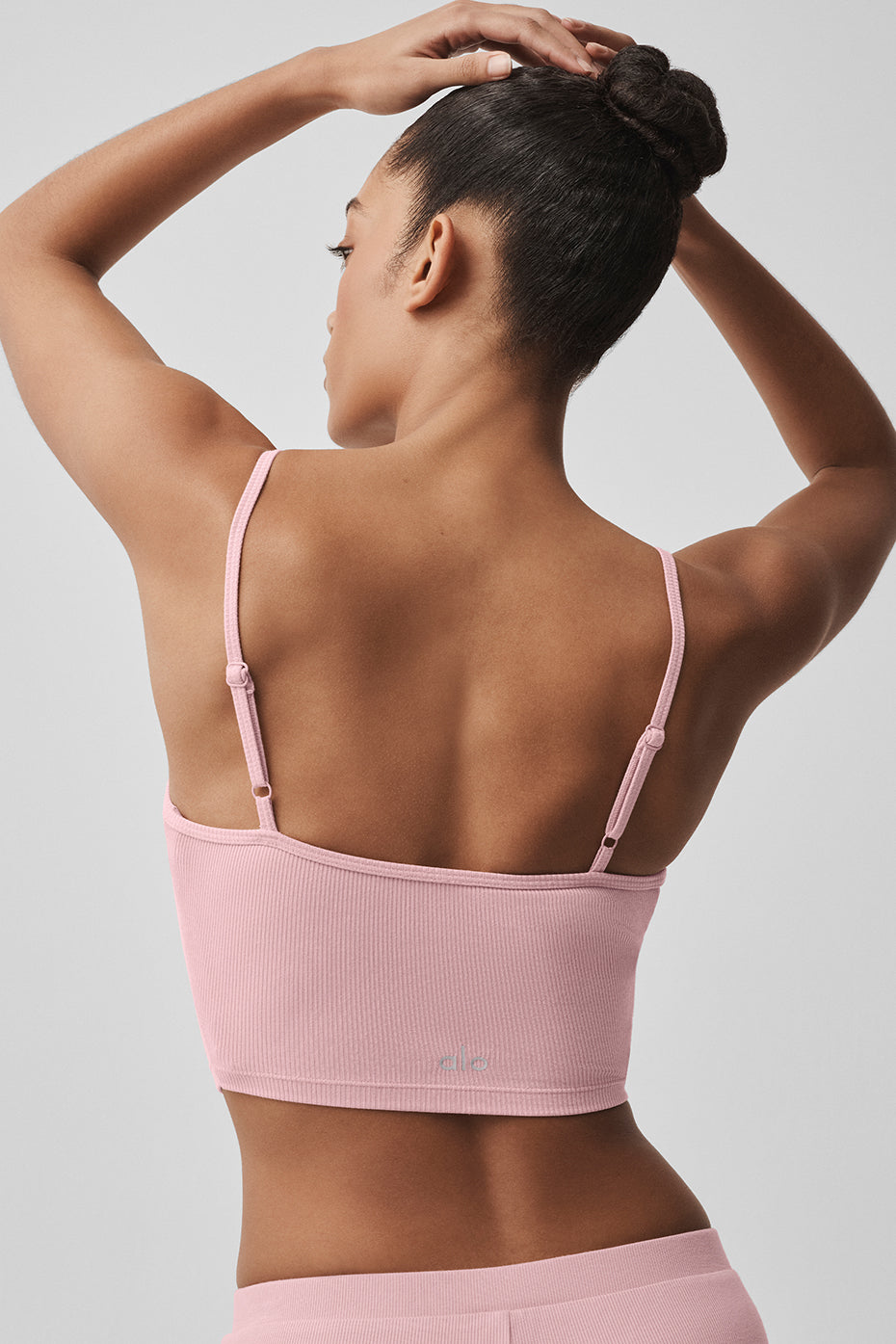 Ribbed Delicate Lounge Tank - Vintage Pink - Image 3