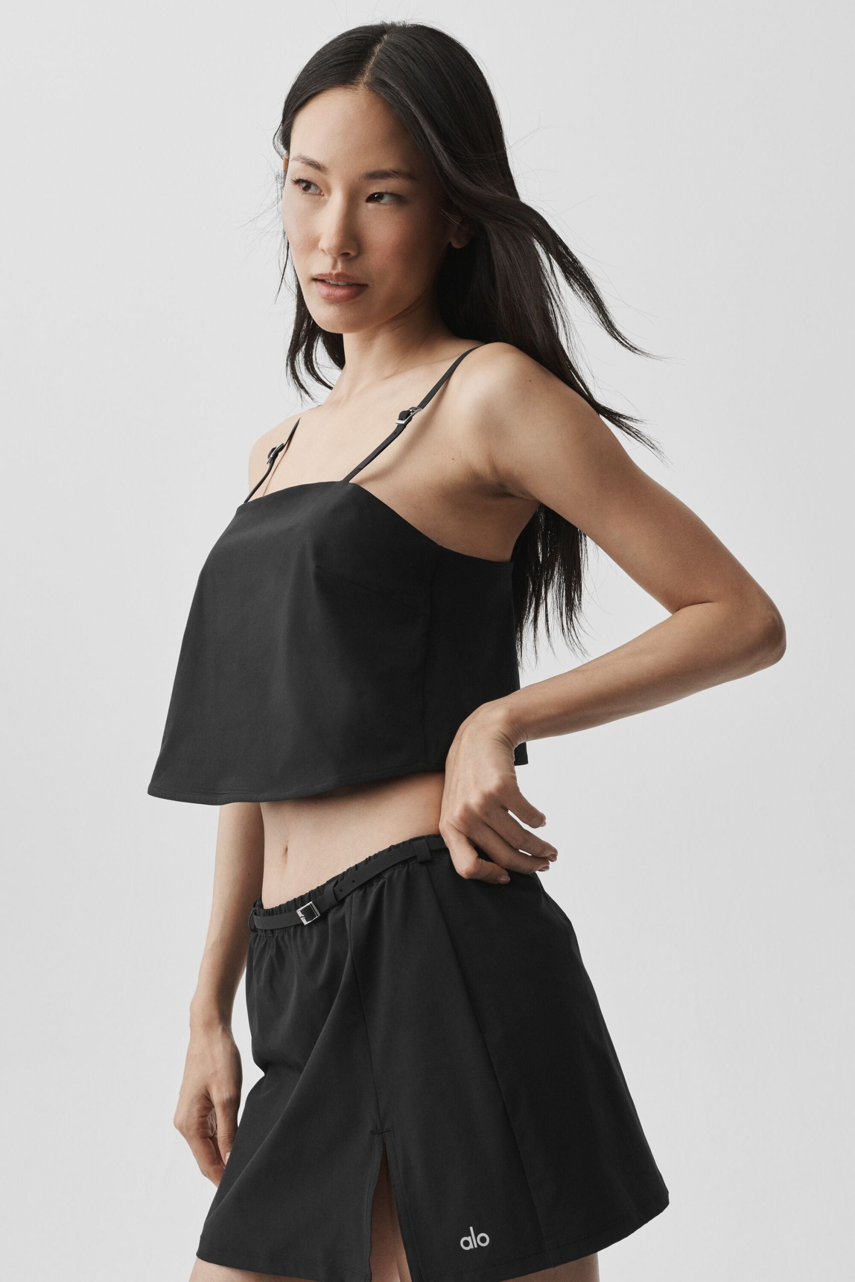 Cropped Connection Tank - Black - Image 3
