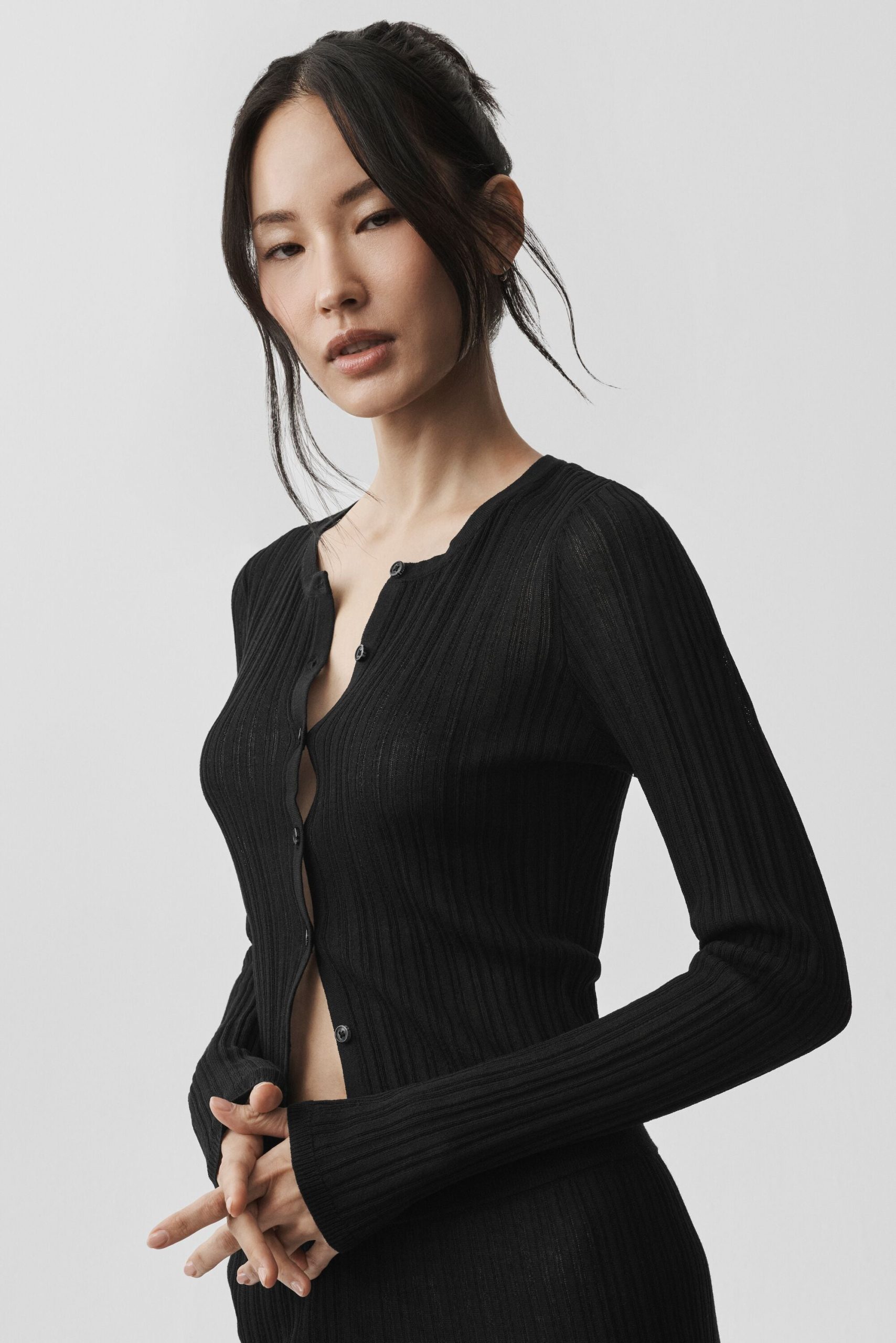 Sweater Sunlit Cardigan - Black - Image 3