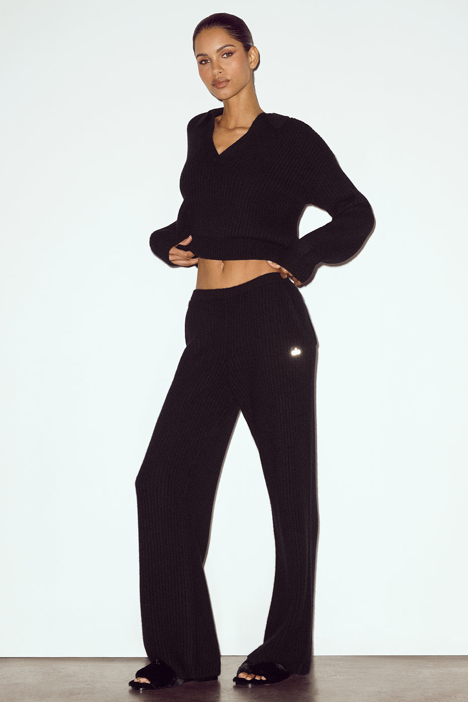 Cashmere Northstar Polo - Black - Image 4