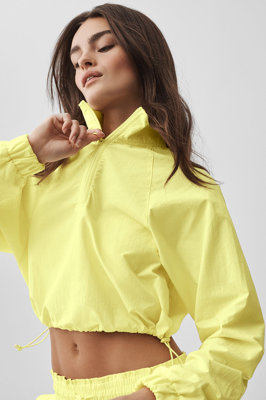 Cropped 1/4 Zip Alumni Pullover - Sunshine - Image 3