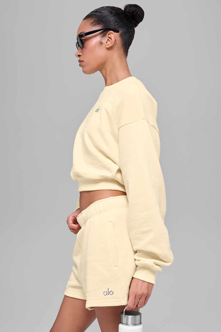 Cropped Accolade Crewneck - Candlelight Yellow - Image 5
