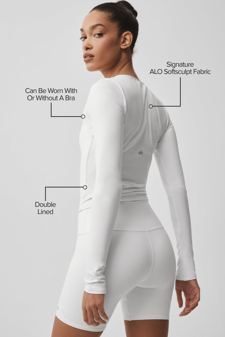 ALO Softsculpt Precision Long Sleeve - White - Image 2