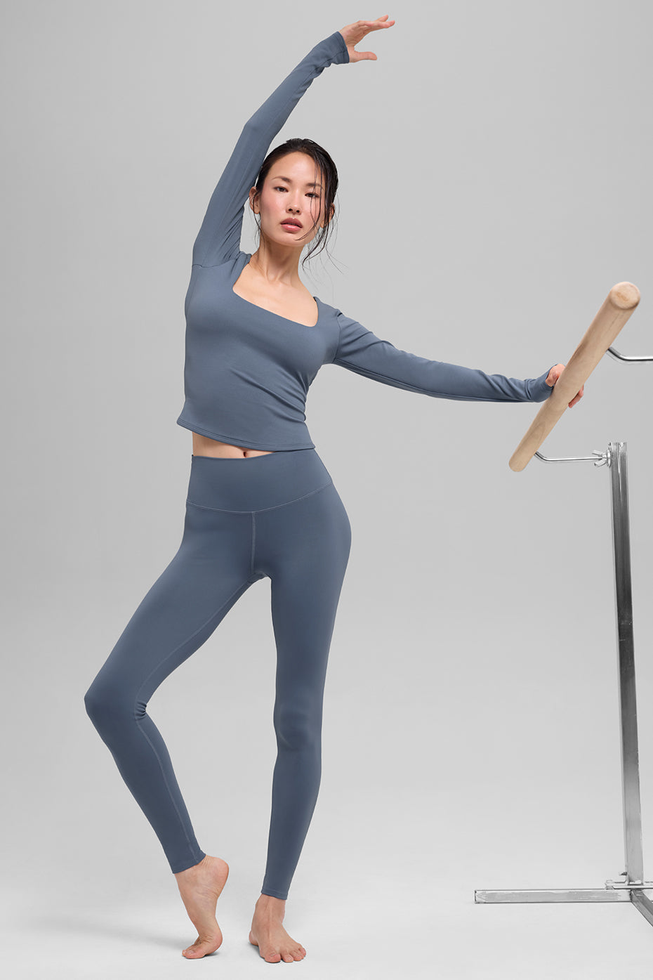 ALO Softsculpt Precision Long Sleeve - Bluestone - Image 4