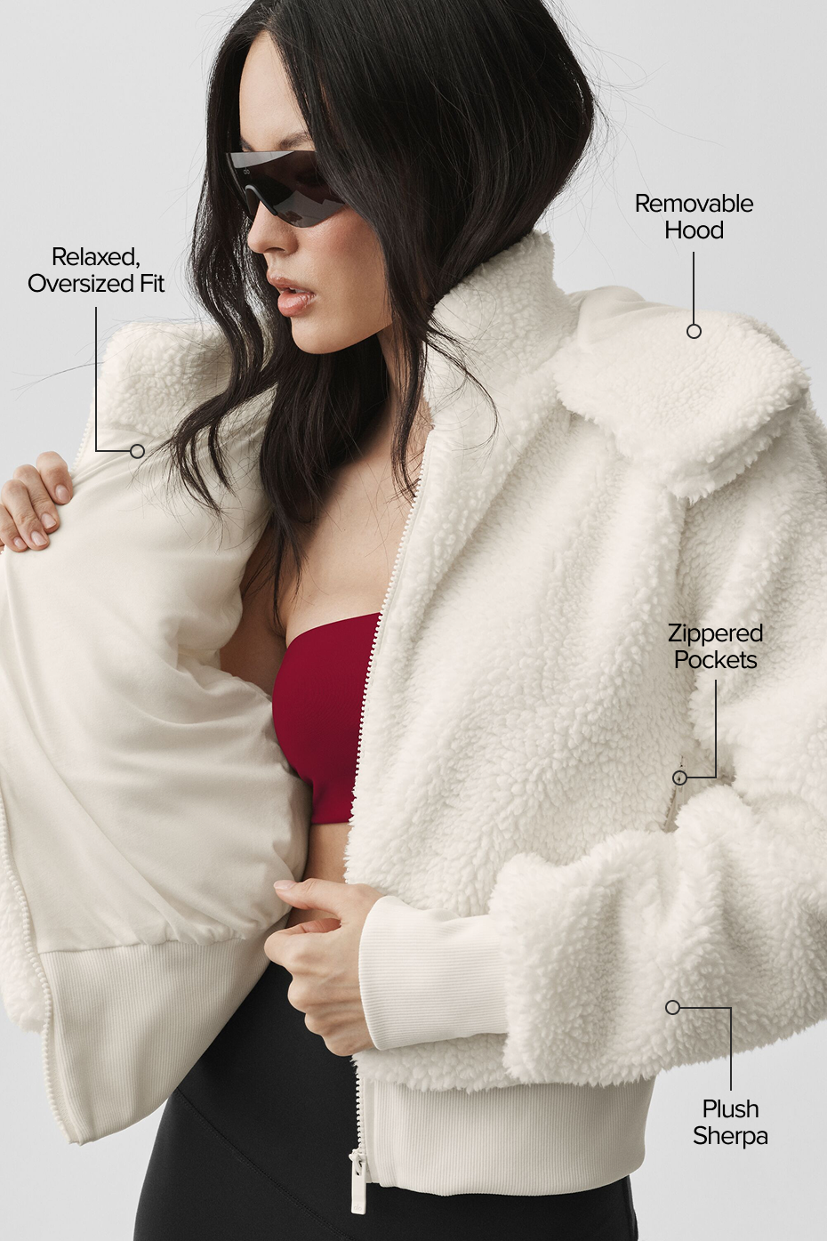 Foxy Sherpa Jacket - Ivory - Image 2