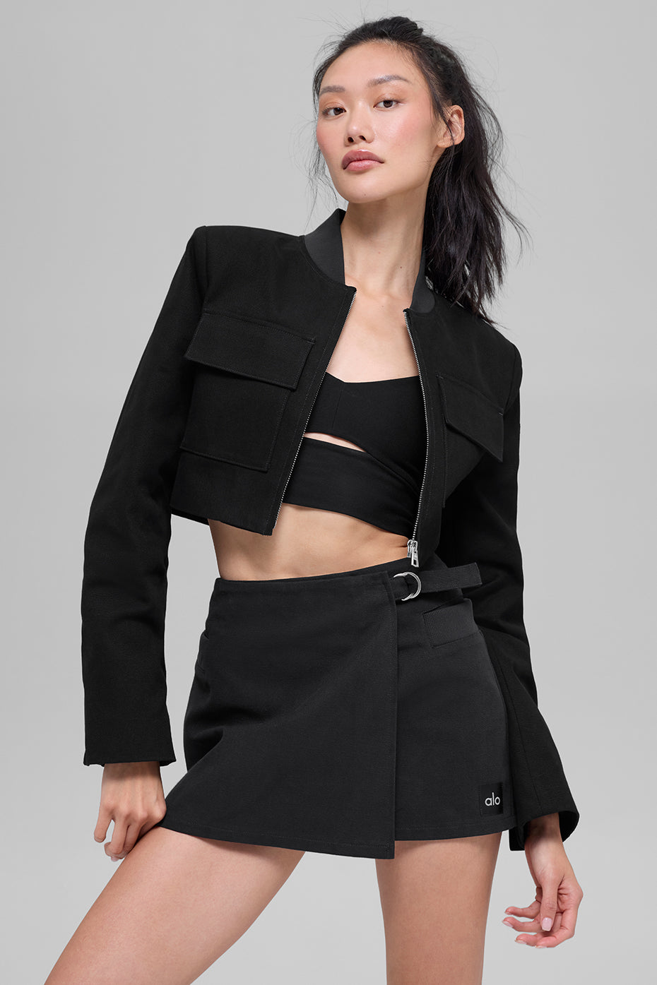 Cropped Main Character Jacket - Black - Image 3