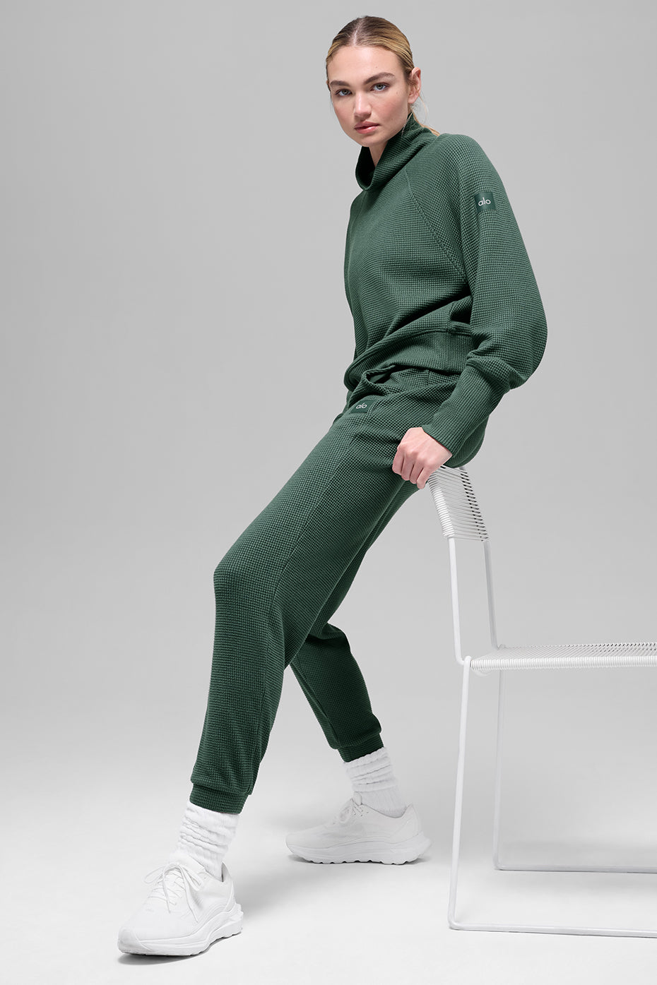 Waffle Weekend Escape Jogger - Clover Green - Image 4