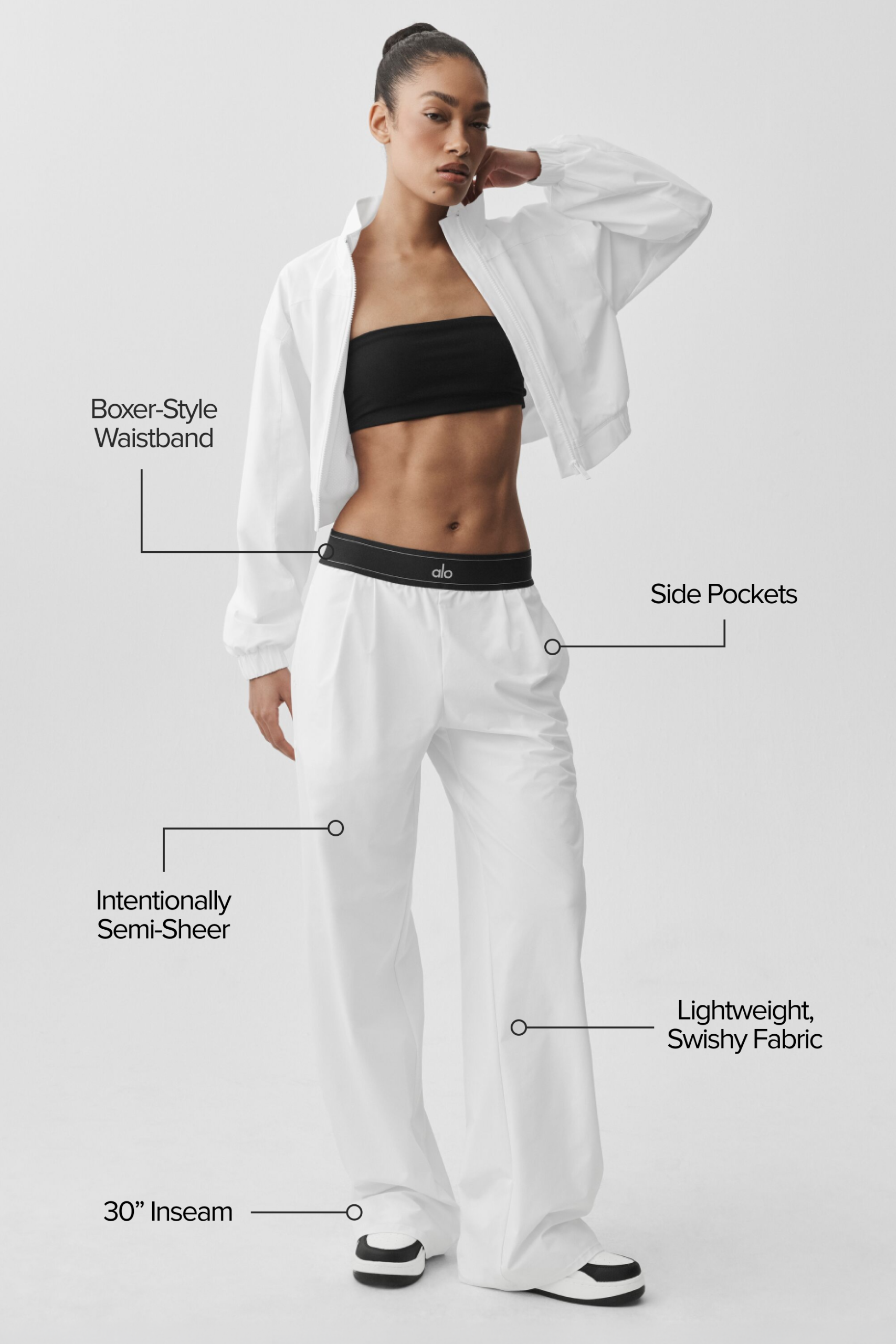 Suit Up Trouser (Long) - White/Black - Image 2