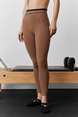 Airbrush High-Waist 7/8 Better Together Legging - Sun Kissed Brown/Black