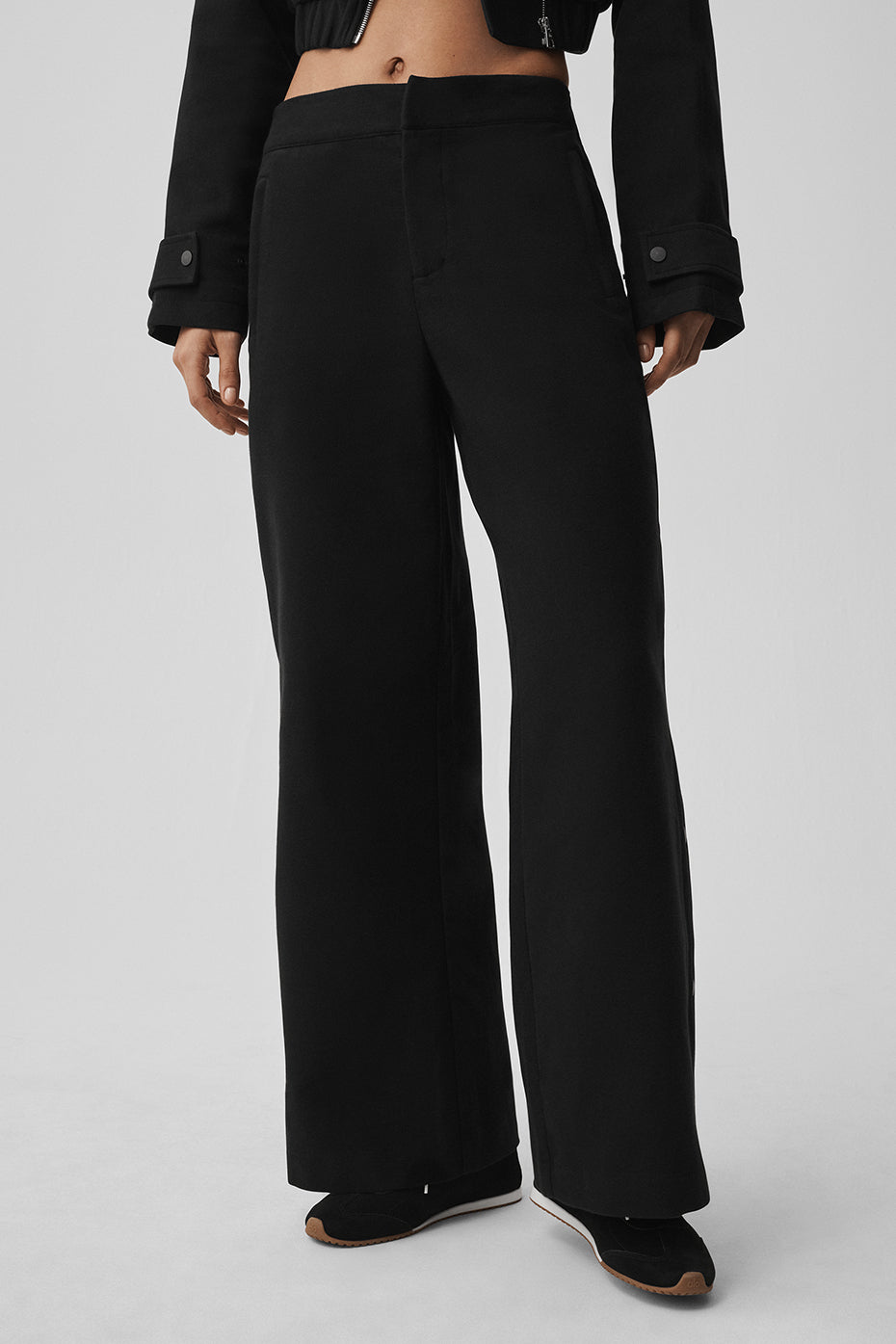 Mid-Rise Cosmopolitan Snap Pant - Black - Image 3