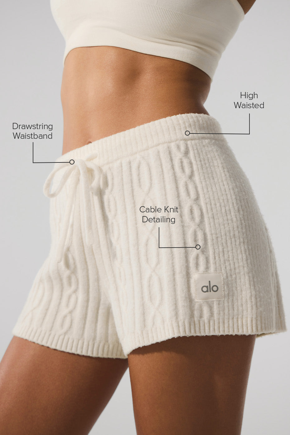 Cable Knit Winter Bliss Short - Ivory - Image 2