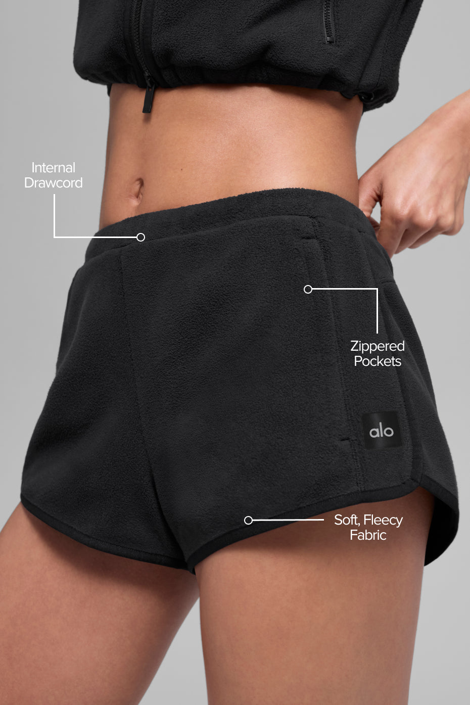 Polar Fleece Retreat Short - Black - Image 2