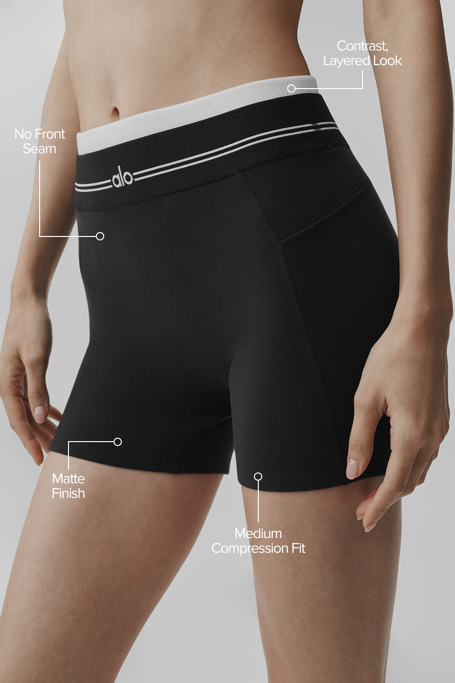 Airbrush High-Waist Better Together Short - Black/White - Image 2