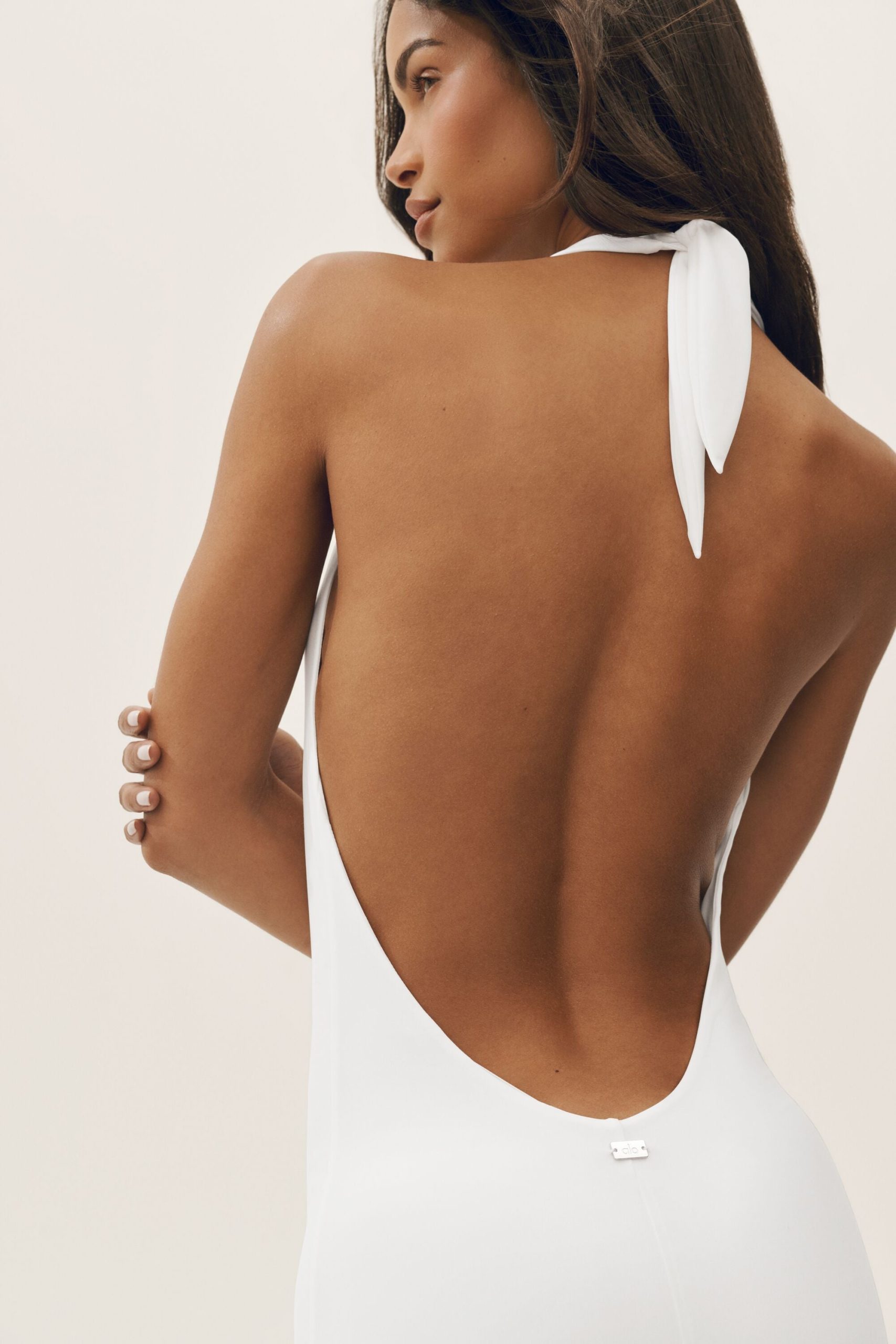 Summer Soiree Halter Maxi Dress - White - Image 4
