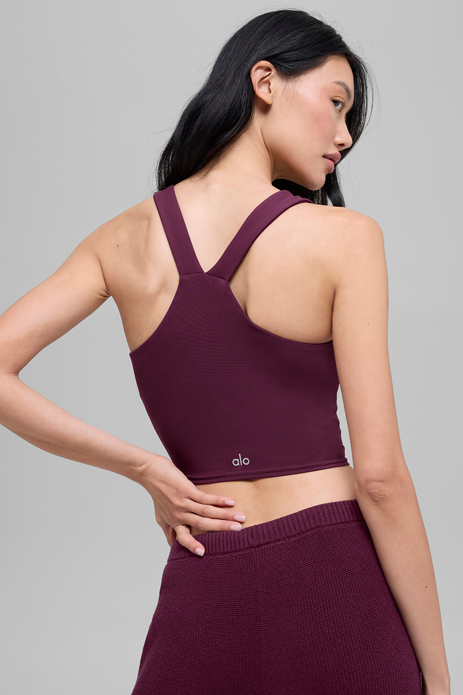 Airbrush Real Bra Tank - Burgundy - Image 3