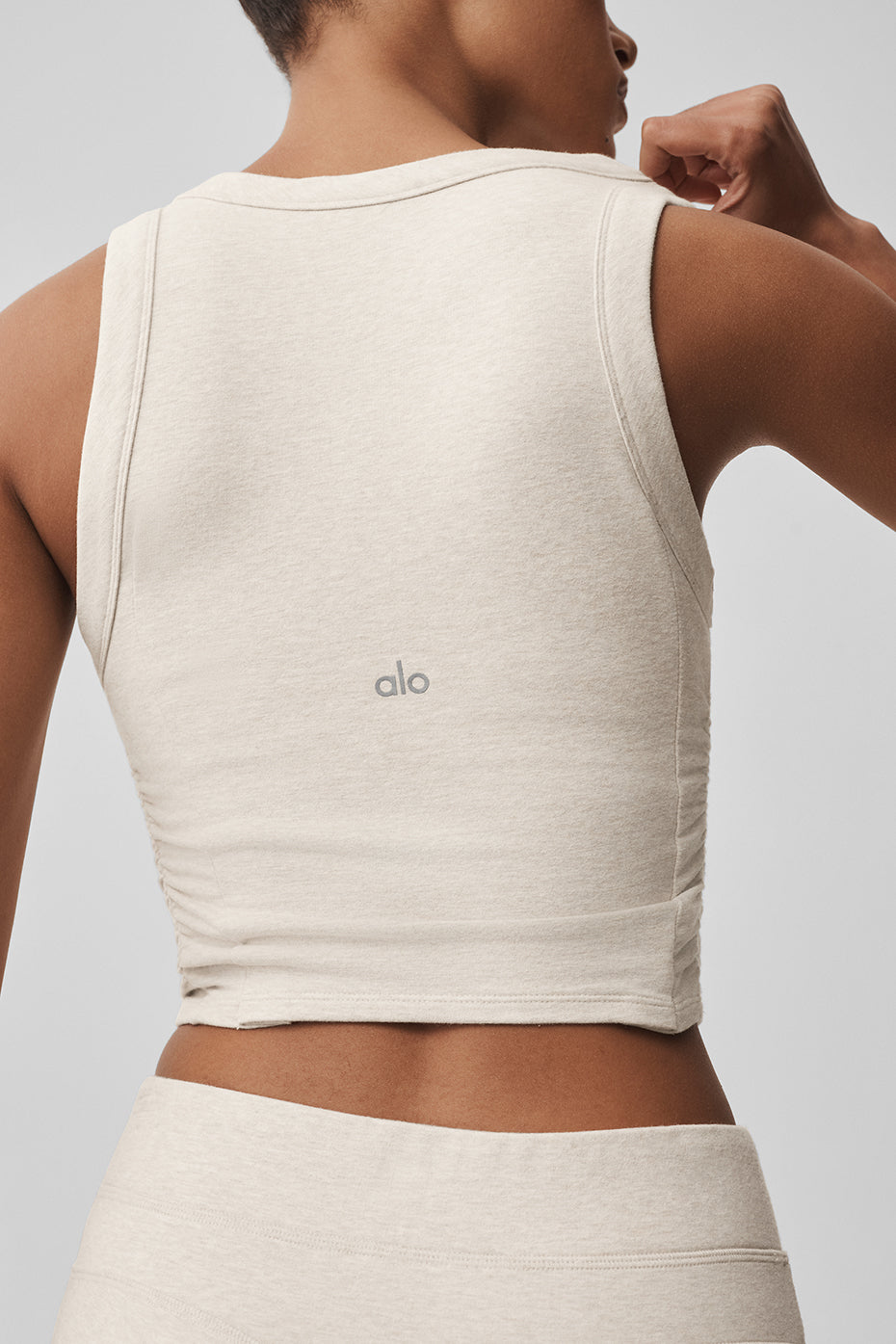 Sway Bra Tank - Oatmeal Heather - Image 6