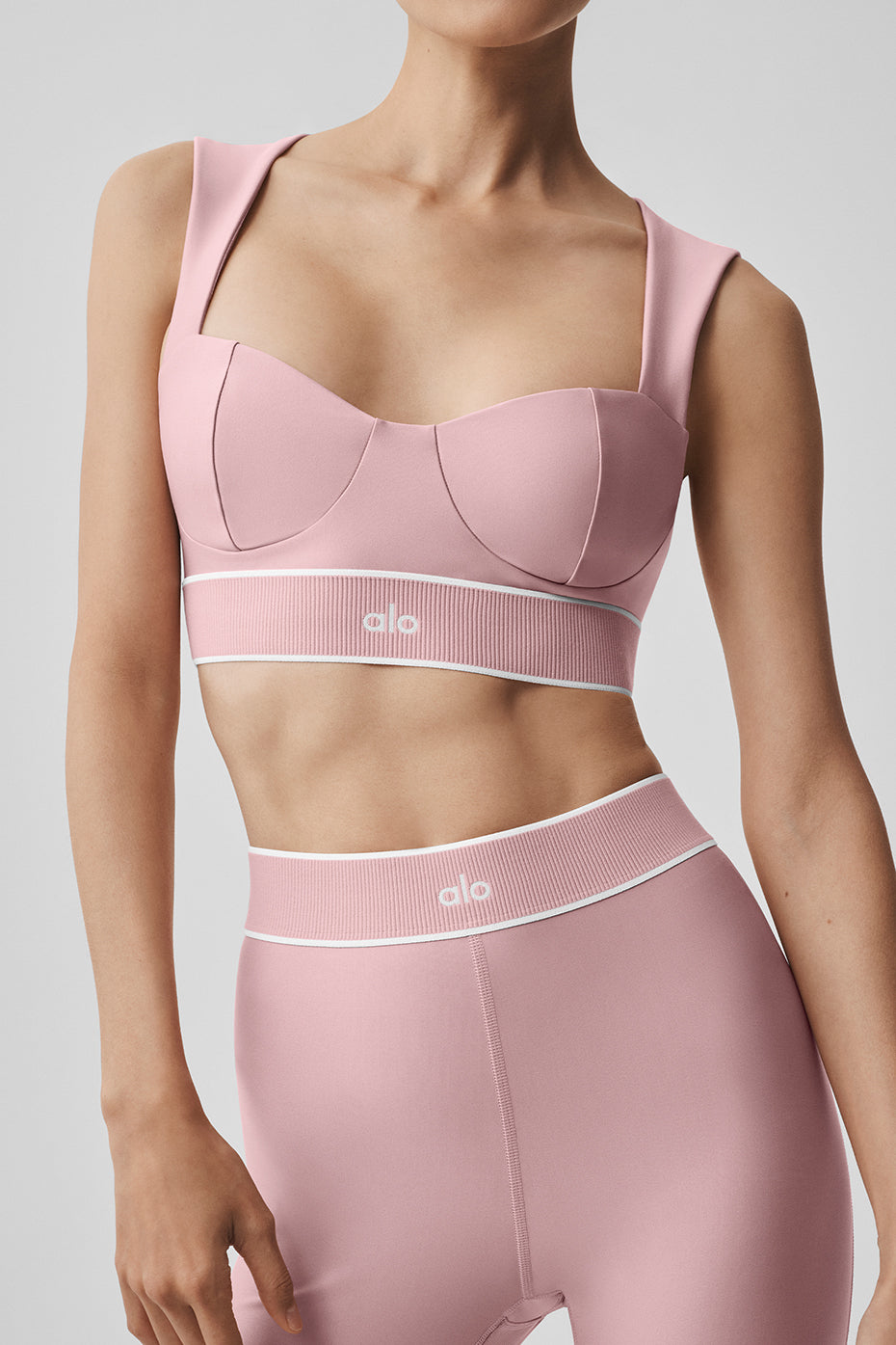Airlift Alignment Bra - Vintage Pink/White - Image 3