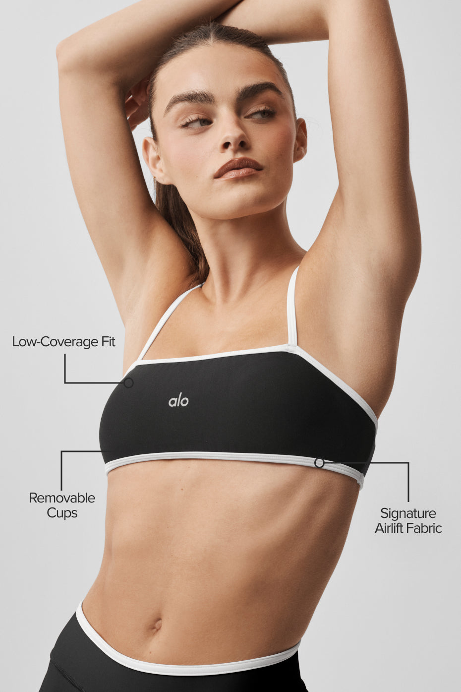 Airlift Charger Bra - Black/White - Image 2